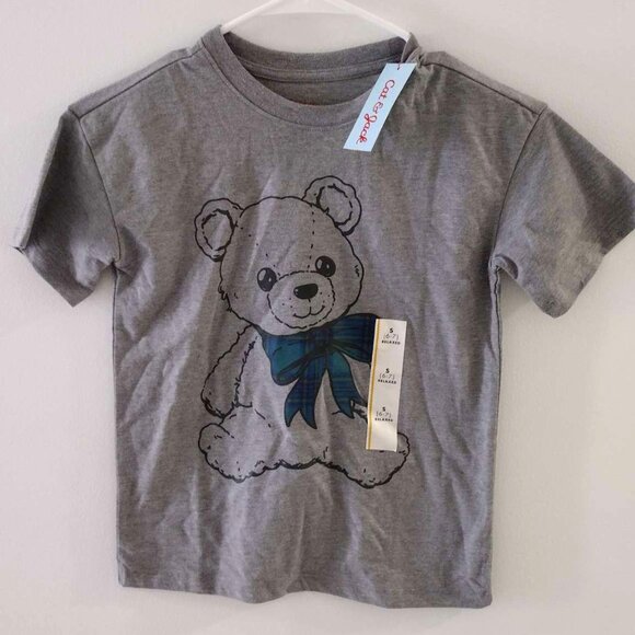 Cat and Jack girls short sleeve oversized t-shirt bear size 6/7 years - Picture 1 of 7